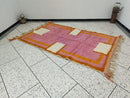 Custom Moroccan Rug – Pink & Orange Abstract Handmade Wool Carpet – Beni Ourain Berber Rug – Terracotta and Cream Custom Runner by 100kends