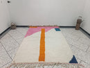 Handmade Beni Ourain Moroccan Rug | Modern Wool Berber Carpet with Abstract Geometric Design | Custom Large & Small Area Rugs by 100kends