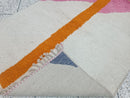 Handmade Beni Ourain Moroccan Rug | Modern Wool Berber Carpet with Abstract Geometric Design | Custom Large & Small Area Rugs by 100kends
