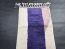 Custom Morocan Runner Mrirt Rug – Handwoven Abstract Wool Rug in Purple & Pink, Geometric Art Design – Modern Pastel Hallway rug by 100kends