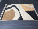 Custom Wool Moroccan Rug – Abstract Handmade Berber Carpet | Geometric Soft Wool Area Rug for Modern Boho Living Room Décor by 100kends