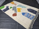 Custom Colorful Wool Mrirt Rug – Abstract Moroccan Carpet, Modern Handmade Berber Wool Rug – Boho Artisanal Living Room Area Rug by 100kends