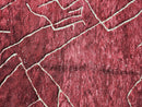 Handwoven Red Moroccan Rug – Custom Wool Berber Love Rug with Heart Motif – Shaggy Boho Carpet – Handmade Deep Red Floor Art rug by 100kends