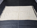 Custom White Moroccan Rug – Soft Wool Handmade Carpet, Minimalist Neutral Berber Decor for Living Room, Bedroom & More by 100kends