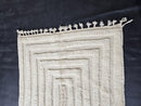 Custom White Moroccan Rug – Soft Wool Handmade Carpet, Minimalist Neutral Berber Decor for Living Room, Bedroom & More by 100kends