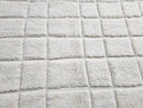 Custom Moroccan Wool Rug – Handwoven White Grid Area Rug | Neutral Boho Shag Carpet | Cozy Living Room Decor | Made to Order rug by 100kends