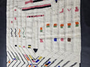 Custom Moroccan Mrirt Rug - Colorful Abstract Wool Carpet - Handwoven White Tribal Boho Rug - Modern Geometric Berber Art by 100kends