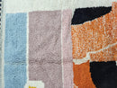 Custom Moroccan Mrirt Rug - Abstract Modern Wool Rug - Colorful Yellow Blue Orange Pink Rug - Handmade Boho Vibrant Geometric Area Rug