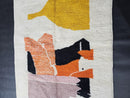 Custom Moroccan Mrirt Rug - Abstract Modern Wool Rug - Colorful Yellow Blue Orange Pink Rug - Handmade Boho Vibrant Geometric Area Rug