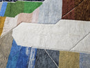 Colorful Abstract Wool Mrirt Rug, Modern Moroccan Mrirt Carpet, Handmade Multicolor Area Rug, Custom Vibrant Boho Wool Rug from 100kends