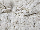 Custom Moroccan Mrirt Rug - Handwoven White Wool Rug - Fluffy Moroccan Area Rug - Plush Wool Living Room Rug - Boho Handmade Wool Carpet