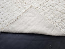 Custom Moroccan Mrirt Rug - Handwoven White Wool Rug - Fluffy Moroccan Area Rug - Plush Wool Living Room Rug - Boho Handmade Wool Carpet