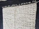 Custom Moroccan Mrirt Rug - Handwoven White Wool Rug - Fluffy Moroccan Area Rug - Plush Wool Living Room Rug - Boho Handmade Wool Carpet