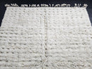 Custom Moroccan Mrirt Rug - Handwoven White Wool Rug - Fluffy Moroccan Area Rug - Plush Wool Living Room Rug - Boho Handmade Wool Carpet
