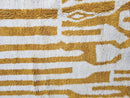 Custom Morocan Mrirt Wool Rug, Yellow White Abstract Area Rug, Handmade Geometric Wool Rug, Modern Minimalist Custom Area Carpet by 100kends