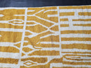Custom Morocan Mrirt Wool Rug, Yellow White Abstract Area Rug, Handmade Geometric Wool Rug, Modern Minimalist Custom Area Carpet by 100kends