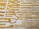 Custom Morocan Mrirt Wool Rug, Yellow White Abstract Area Rug, Handmade Geometric Wool Rug, Modern Minimalist Custom Area Carpet by 100kends