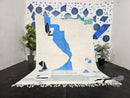 Custom Moroccan Wool Mrirt Rug - Modern Abstract Blue White Rug - Handmade Luxury Area Rug - Minimalist Contemporary Boho Decor Carpet