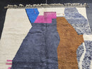 Custom Moroccan Wool Mrirt Rug | Modern Abstract Mrirt Rug | Colorful Handmade Wool Area Rug | Unique Berber Wool Rug by 100kends