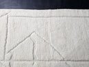 Custom Moroccan Mrirt Rug - Handmade Wool Minimalist Rug - White Area Rug for Living Room, Bedroom, Boho Chic Moroccan Decor by 100kends