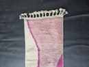 Custom Moroccan Runner Rug - Pink Wool Mrirt Rug - Abstract Handmade Hallway Runner - Boho Long Rug - Modern Colorful Runner Rug by 100kends