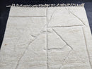 Custom Moroccan Mrirt Rug - Handmade Wool Minimalist Rug - White Area Rug for Living Room, Bedroom, Boho Chic Moroccan Decor by 100kends