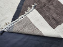 Custom Moroccan Rug - Handmade Wool Area Rug, Abstract Geometric Carpet, Soft Plush Modern Decor in Gray, White & Yellow rug by 100kends