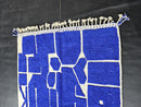 Custom Royal Blue Moroccan Mrirt Wool Rug - Abstract Geometric Modern Boho Area Carpet - Handmade Bold Cobalt Blue Wool Floor Decor carpet