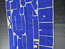 Custom Royal Blue Moroccan Mrirt Wool Rug - Abstract Geometric Modern Boho Area Carpet - Handmade Bold Cobalt Blue Wool Floor Decor carpet