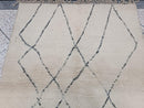 Handmade Beni Ourain Rug - Moroccan Wool Rug with Geometric Diamond Pattern - Neutral Minimalist Decor - Authentic Berber Carpet by 100kends