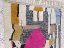 Handmade Moroccan Beni Ourain Rug – Fluffy Soft Wool Berber Carpet, Authentic Tribal Hand-Knotted Morocco Area Rug, Unique Living Room Rug