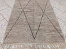 Handmade Brown Moroccan Rug – Custom Wool Berber Beni Ourain Carpet – Solid Modern Minimalist Area Rug – Large Custom Moroccan Rug