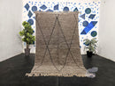 Handmade Brown Moroccan Rug – Custom Wool Berber Beni Ourain Carpet – Solid Modern Minimalist Area Rug – Large Custom Moroccan Rug