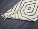 Custom Black White Wool Moroccan Runner Rug - Diamond Pattern Mrirt Carpet - Handmade Geometric Hallway Rug - Long Boho Berber Decor rug