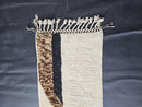 Custom Moroccan Runner Rug - Abstract Boho Hallway Rug, Handwoven Wool Narrow Rug, Neutral Earthy Decor, Unique Modern Style by 100kends