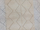 Minimalist Moroccan Beni Ourain Rug – Cream Wool Diamond Pattern Carpet for Japandi, Boho & Scandinavian Interiors | Handmade Wool Rug