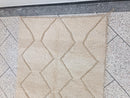 Minimalist Moroccan Beni Ourain Rug – Cream Wool Diamond Pattern Carpet for Japandi, Boho & Scandinavian Interiors | Handmade Wool Rug