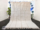 Handmade Beni Ourain Rug – Custom Moroccan Wool Rug | White Berber Mrirt Rug | 8x10 9x12 Rugs for Living Room | Custom Size Beni Rug