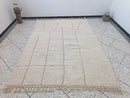 Handmade Beni Ourain Rug – Custom Moroccan Wool Rug | White Berber Mrirt Rug | 8x10 9x12 Rugs for Living Room | Custom Size Beni Rug