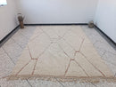 Handmade Moroccan Beni Ourain Rug – Authentic Berber Wool Carpet – Custom Moroccan Rug Azilal Style – Bohemian Sheep Wool Rug 8x11