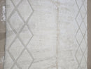 Handmade Moroccan Cream Wool Rug – Neutral Berber Chevron Carpet for Living Room & Bedroom | Minimalist Japandi Scandinavian Home Décor
