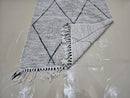 Custom Moroccan Beni Ourain Wool Rug — Handmade Black & Gray Geometric Berber Carpet, Modern Boho Moroccan Decor, Custom Sizes Available