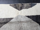 Custom Moroccan Mrirt Rug – Neutral Abstract Wool Rug | High Pile Handmade Luxury Carpet | Modern Geometric Area Rug – All Sizes by 100kends
