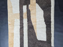 Custom Mrirt Wool Rug – Abstract Moroccan Design in Cream, Beige & Brown | Handmade High Quality Soft Wool Area Rug by 100kends