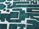 Custom Moroccan Mrirt Rug, Deep Green & Ivory Hand-Knotted Wool, Abstract Modern Berber Style, Geometric High Pile Artisanal Rug by 100kends