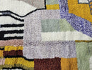 Modern Mrirt Rug – Handmade Abstract Moroccan Wool Rug with Bold Geometric Pastel Colors – Luxury High Quality Custom Berber rug by 100kends