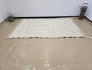 Luxurious Moroccan Beni Ourain Wool Rug – Custom Handwoven White Fluffy Berber Carpet | Minimalist Geometric Design | 3x5ft to 15x15ft