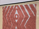 Moroccan Beni Ourain Rug — Geometric Wool Carpet in Warm Terracotta Pink, Custom Sizes, Artisan Berber Home Décor for Living Rooms & Bedroom