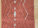 Moroccan Beni Ourain Rug — Geometric Wool Carpet in Warm Terracotta Pink, Custom Sizes, Artisan Berber Home Décor for Living Rooms & Bedroom