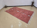 Moroccan Beni Ourain Rug — Geometric Wool Carpet in Warm Terracotta Pink, Custom Sizes, Artisan Berber Home Décor for Living Rooms & Bedroom